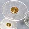 Modern Circular LED Chandelier Adjustable Pendant Light for Staircase
