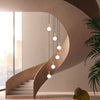 Mid-Century Modern Staircase Chandelier Aluminum 6-28 Lights Gold Black