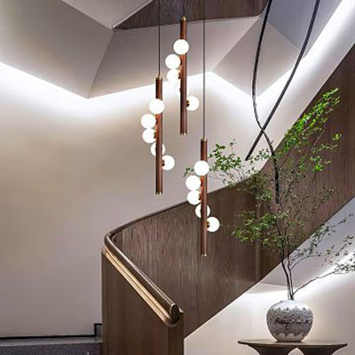 Modern Linear Chandelier Sphere-style LED Large Pendant Light