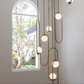 Modern Multi-Ball Chandelier High Ceiling Luxury Irregular LED Pendant Light