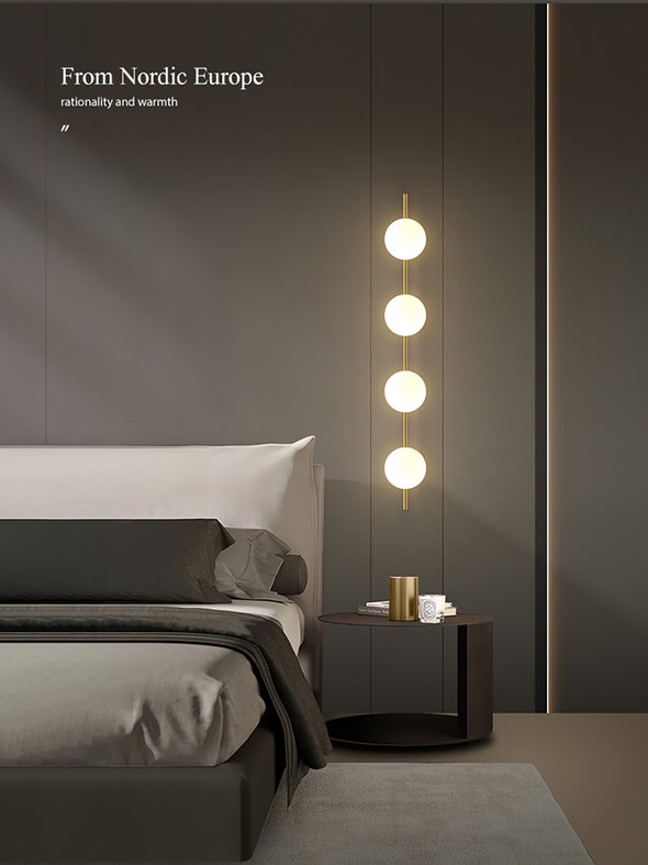 Modern Minimalist Bedside Lamp Wall Sconce Round Ball LED Fixture