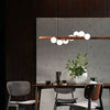 Kitchen Island Chandelier Ironwork and Acrylic LED Strip Light