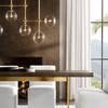 Modern Bubble Chandelier Artistic Branch-Style Ceiling Light with Clear Glass Shades