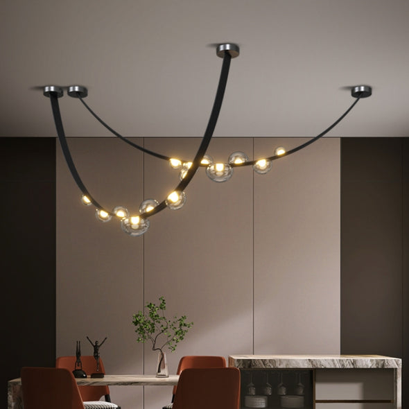 Modern Leather Chandelier Vintage Industrial Pendant Light Home Decor