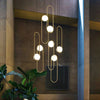 Modern Multi-Ball Chandelier High Ceiling Luxury Irregular LED Pendant Light