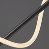 Modern Wave LED Chandelier Iron Acrylic Linear Pendant with Adjustable Length