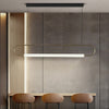 Modern Linear Pendant Light, Iron PMMA Shade, 32 - 55 Inch Adjustable Length