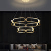 LED Modern Ceiling Chandelier with Circular Rings in Single or Double Layers