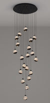 Modern Zinc Alloy Crystal Chandelier Adjustable Multi-Light Pendant