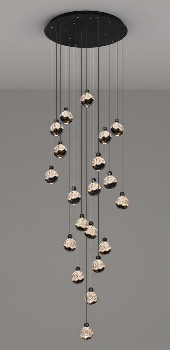 Modern Zinc Alloy Crystal Chandelier Adjustable Multi-Light Pendant