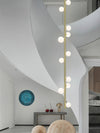 Nordic Modern Linear Chandelier 5 to 23 Slender Hanging Glass Lights