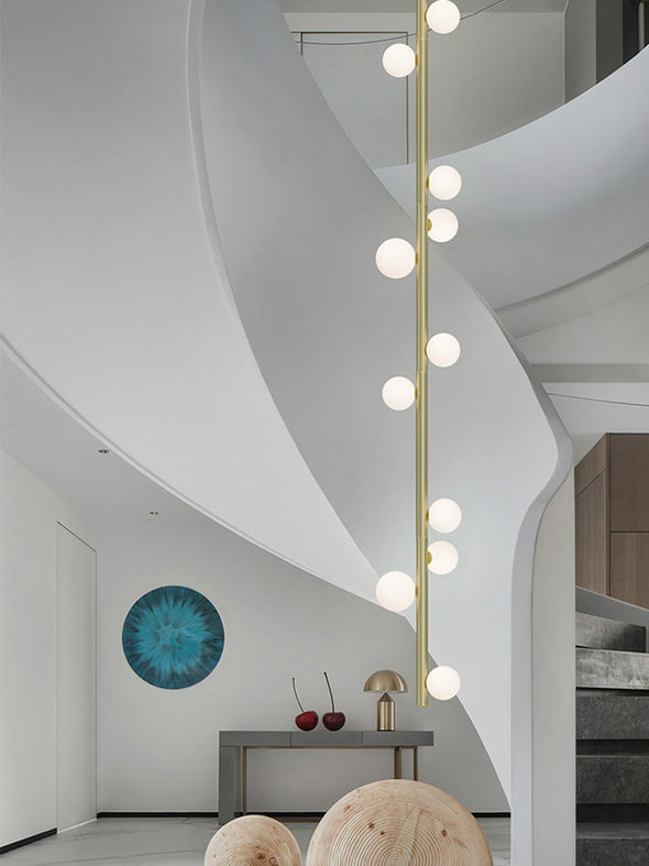 Nordic Modern Linear Chandelier 5 to 23 Slender Hanging Glass Lights