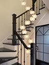 Floral Staircase Chandelier Adjustable Multi  LED Light Hanging Pendant