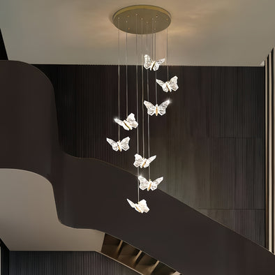 Modern Butterfly Chandelier High Ceiling Pendant Light Home Decor