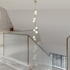 Nordic Modern Linear Chandelier 5 to 23 Slender Hanging Glass Lights
