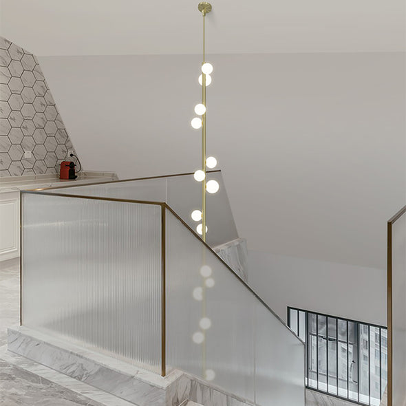 Nordic Modern Linear Chandelier 5 to 23 Slender Hanging Glass Lights