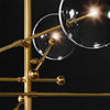 Modern Bubble Chandelier Artistic Branch-Style Ceiling Light with Clear Glass Shades