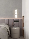 Modern Glass Globe Linear Chandelier, Customizable Glass Pendant Light