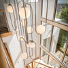 Modern Multi-Ball Chandelier High Ceiling Luxury Irregular LED Pendant Light