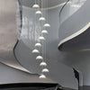 Modern Staircase Acrylic Chandelier, Iron & PMMA Shade, Multi-Lights