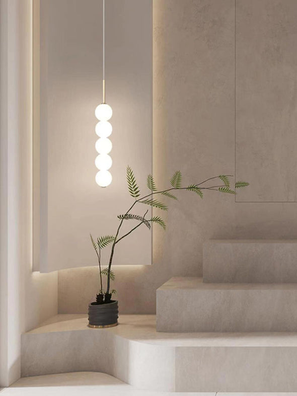 Modern Glass Globe Linear Chandelier, Customizable Glass Pendant Light
