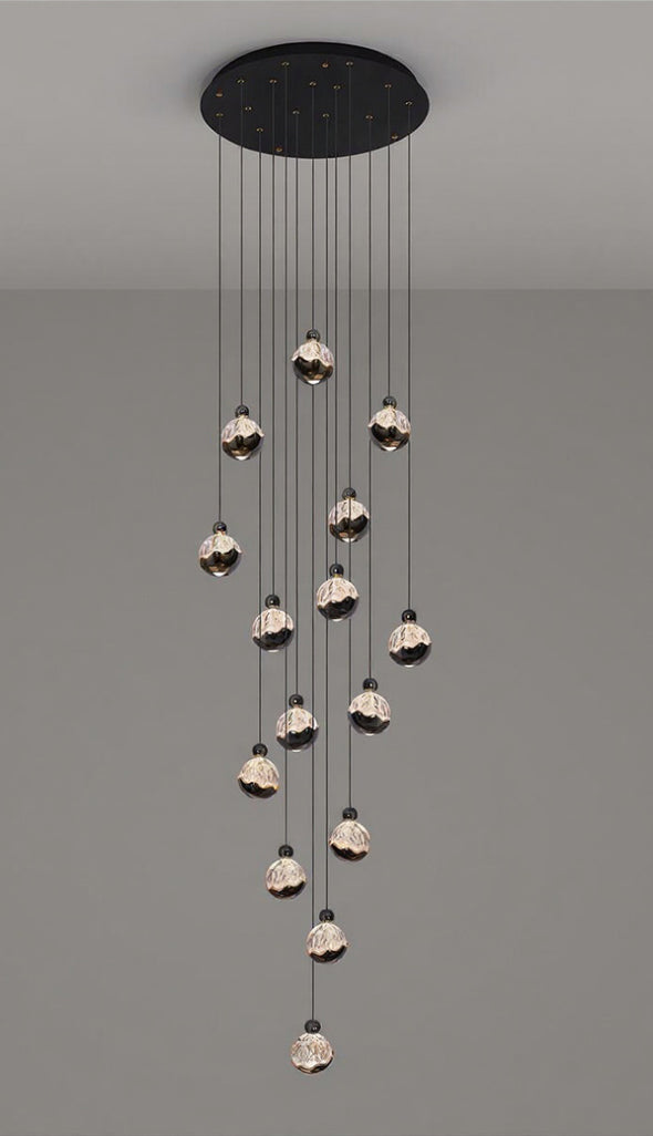 Modern Zinc Alloy Crystal Chandelier Adjustable Multi-Light Pendant