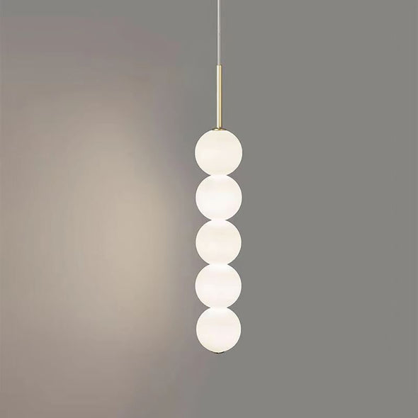 Modern Glass Globe Linear Chandelier, Customizable Glass Pendant Light