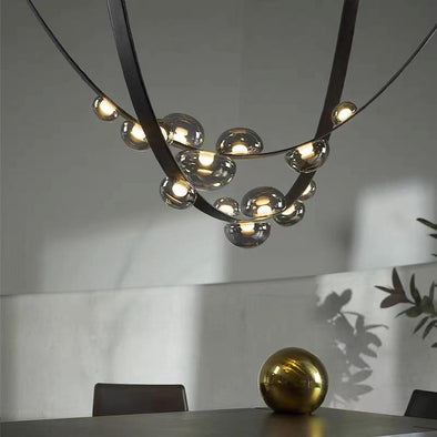 Modern Leather Chandelier Vintage Industrial Pendant Light Home Decor