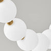 Modern Curved String Chandelier Copper PMMA Shade Multi - tiered combination