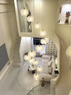 Floral Staircase Chandelier Adjustable Multi  LED Light Hanging Pendant