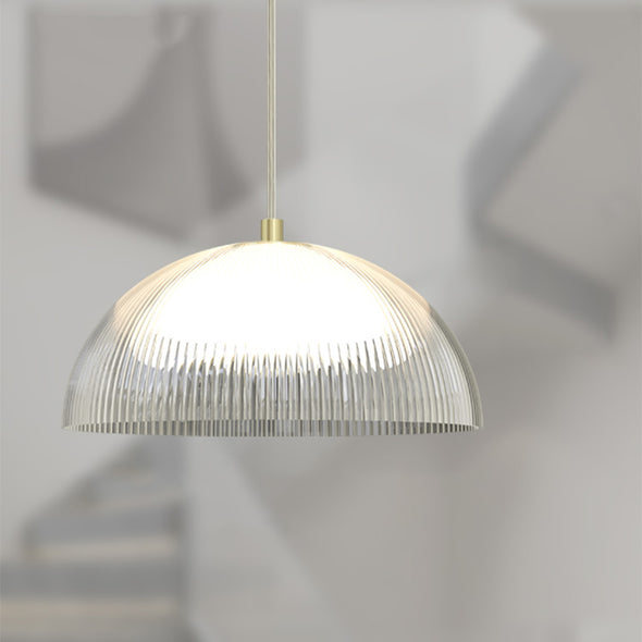 Modern Staircase Acrylic Chandelier, Iron & PMMA Shade, Multi-Lights