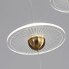 Modern Circular LED Chandelier Adjustable Pendant Light for Staircase