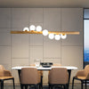 Kitchen Island Chandelier Ironwork and Acrylic LED Strip Light