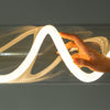 Modern Wave LED Chandelier Iron Acrylic Linear Pendant with Adjustable Length