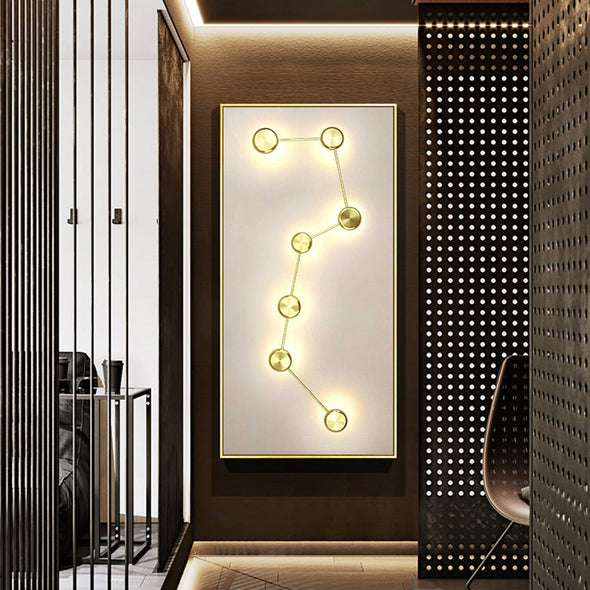 Modern Nordic Constellation LED Wall Light Aluminum Black Gold Hanging Lamp