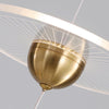 Modern Circular LED Chandelier Adjustable Pendant Light for Staircase