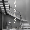 Nordic Modern Linear Chandelier 5 to 23 Slender Hanging Glass Lights