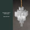 Modern Fringed Chandeliers Luxury Silver Aluminium Chain Pendant lights Living Room Hotel Hanging Lamps