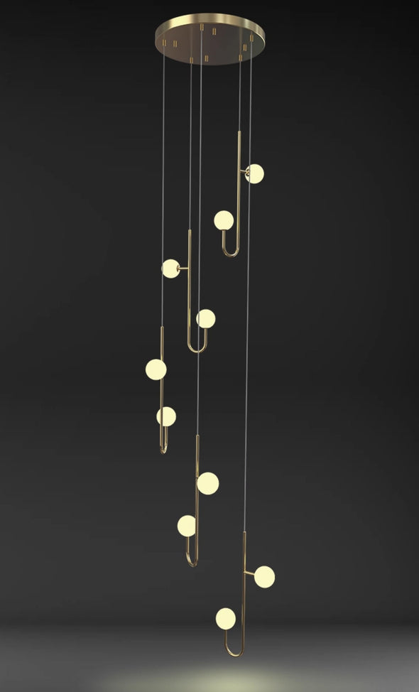 Modern Luxury Glass Chandelier Ceiling Light Fixture