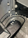 Modern Zinc Alloy Crystal Chandelier Adjustable Multi-Light Pendant