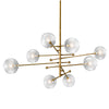Modern Bubble Chandelier Artistic Branch-Style Ceiling Light with Clear Glass Shades