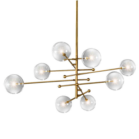 Modern Bubble Chandelier Artistic Branch-Style Ceiling Light with Clear Glass Shades