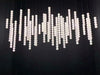 Modern Glass Globe Linear Chandelier, Customizable Glass Pendant Light