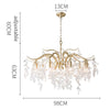 Post Modern Crystal High Ceiling Chandelier For Bedroom Flower Pendant Light Home Decor