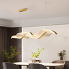 Art Minimalist Ribbon Chandeliers Home Decor Designer Simple Restaurant Tea Room Long LED Wave Shape Front Desk Pendant Lights