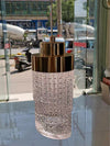 Modern Rotating Bead Curtain Chandelier Aluminum Frame PMMA Shade 3-26 Lights