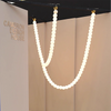 Post Modern Bubble Necklace Chandeliers Glass Ball Luxury Pearl Pendant Lights For Staircase Foyer Living Room