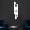 Modern Glass Globe Linear Chandelier, Customizable Glass Pendant Light