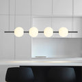 Modern Globe Linear Chandelier Kitchen Island Pendant 5 Bubbles Gold or Black Light