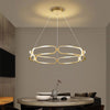 LED Modern Ceiling Chandelier with Circular Rings in Single or Double Layers